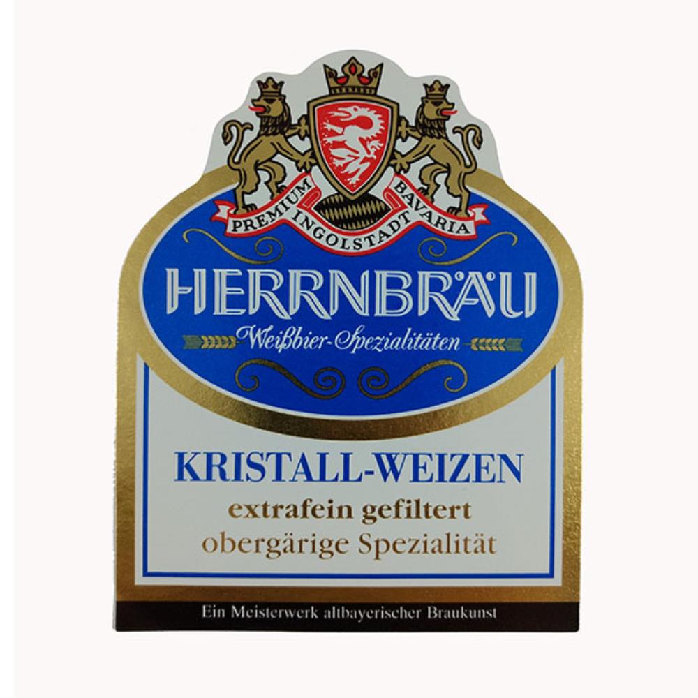 Rótulo De Cerveja Alemanha HerrnBrau Kristall-Weiz