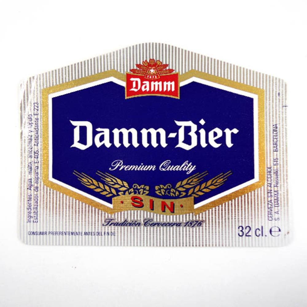Rótulo de Cerveja Espanha Damm-Bier Sin 32cl