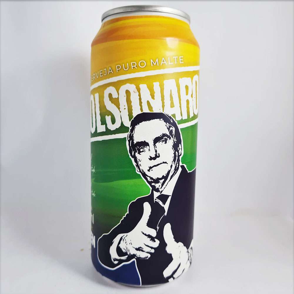 Lata de cerveja vazia Bolsonaro - 473ml Pilsen