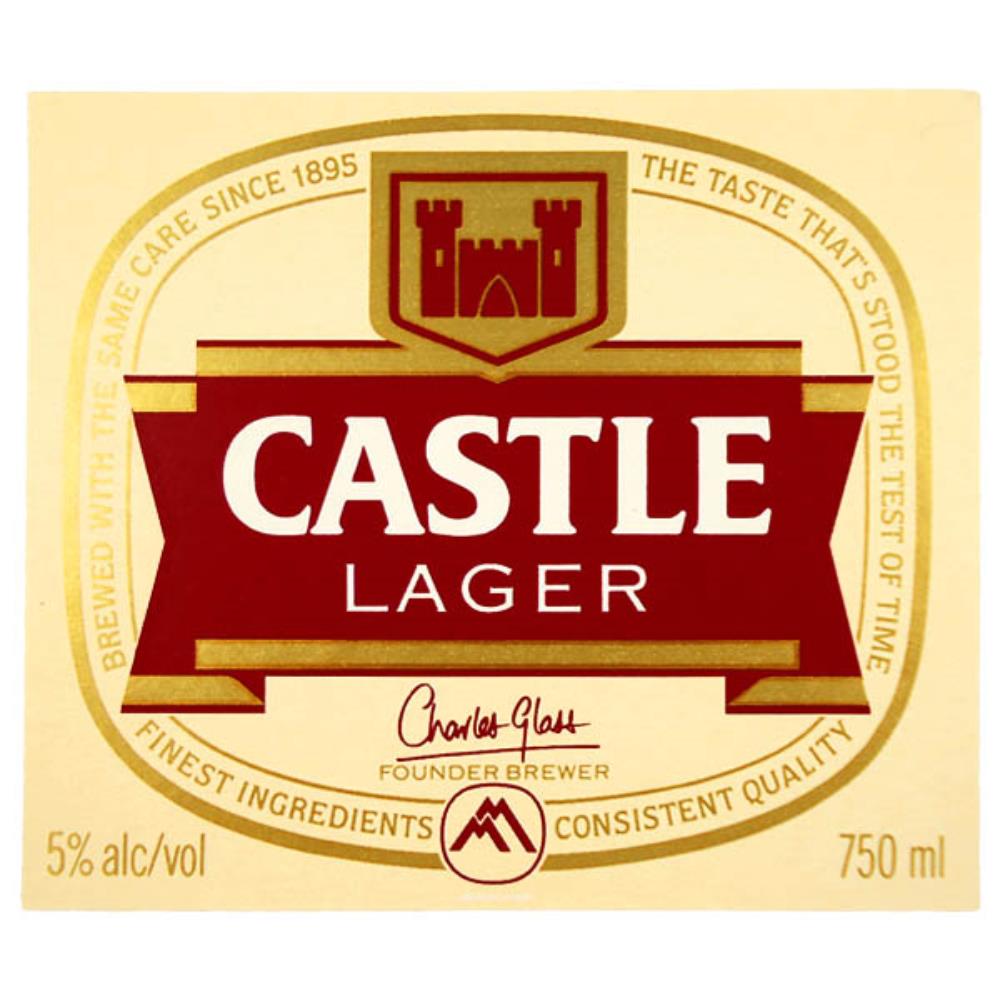 Rótulo de Cerveja África do Sul Castle Lager