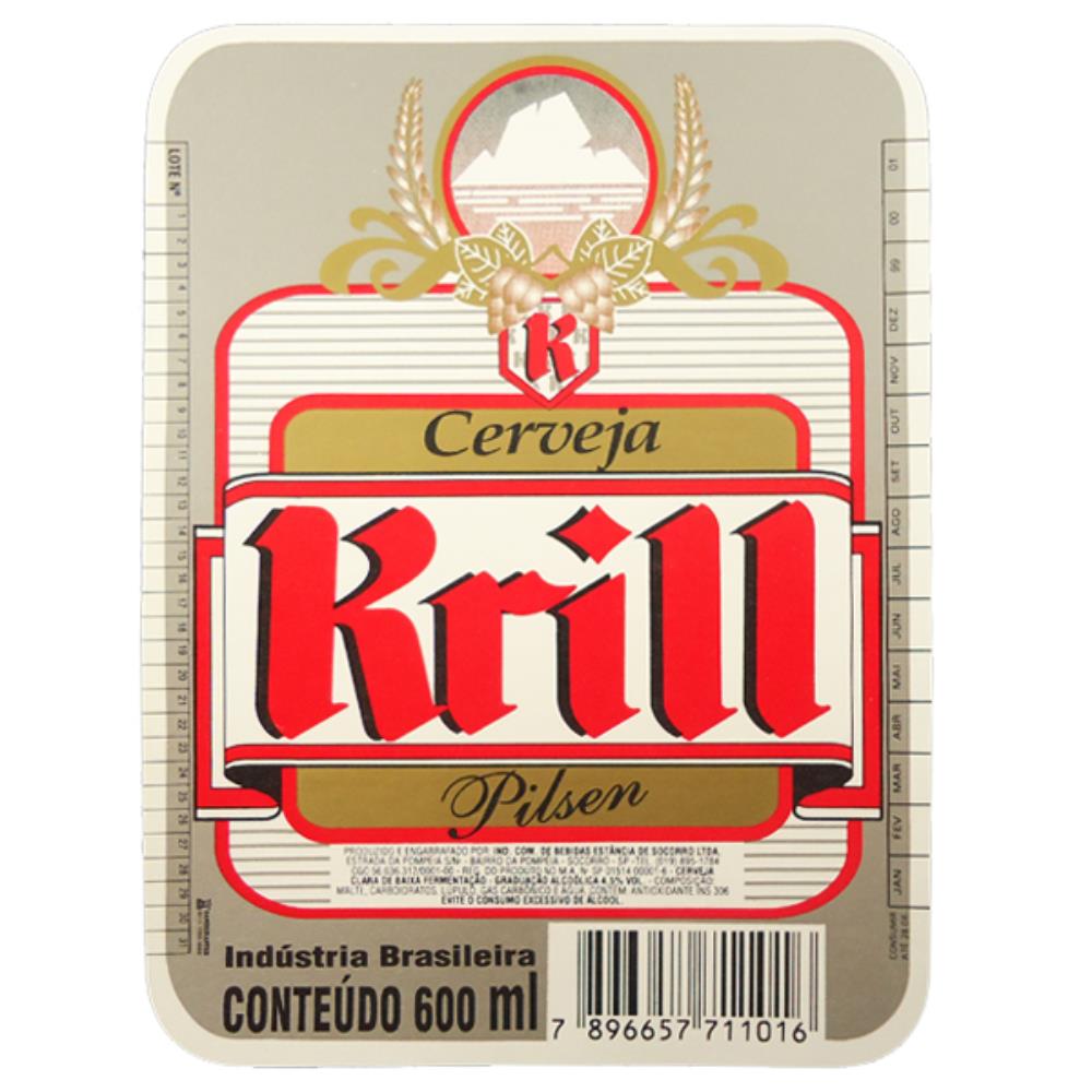 Krill Cerveja Pilsen Rótulo 600 ml 1999 - 2001