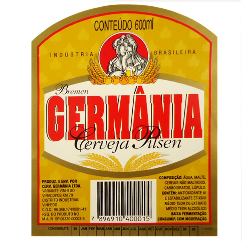 Germânia Cerveja Pilsen 600 ml 98 99