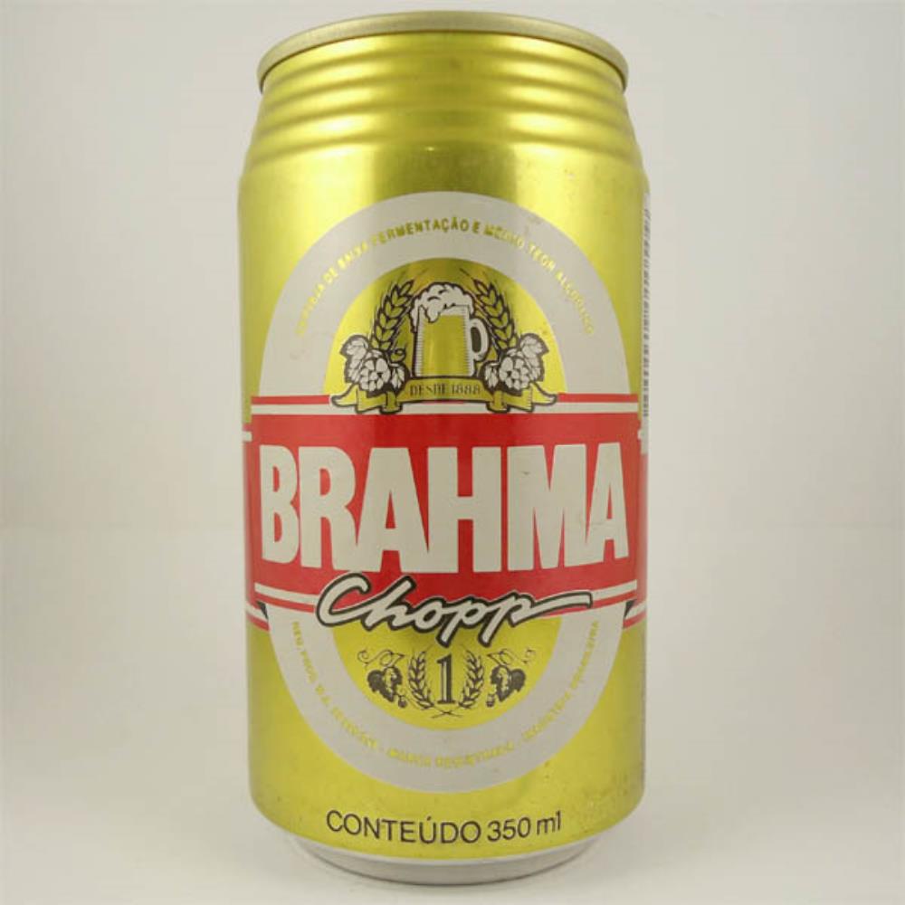 Brahma Chopp 91 vazia furada embaixo (Lata Vazia)