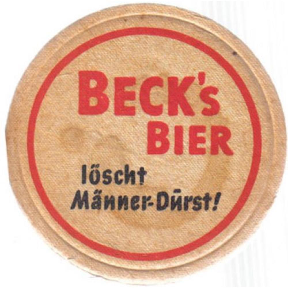 Alemanha Becks Bier loscht bolacha de 1959