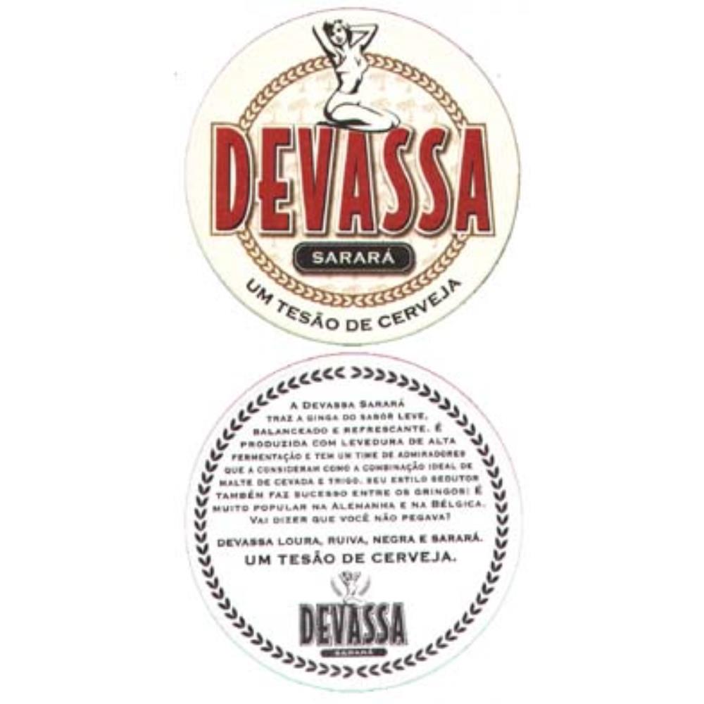 Devassa Sarará Um tesão de Cerveja (Bolacha Bege)