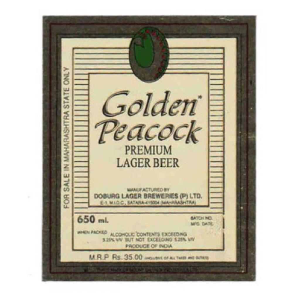 Índia Goldem Peacock Premium Lager Beer