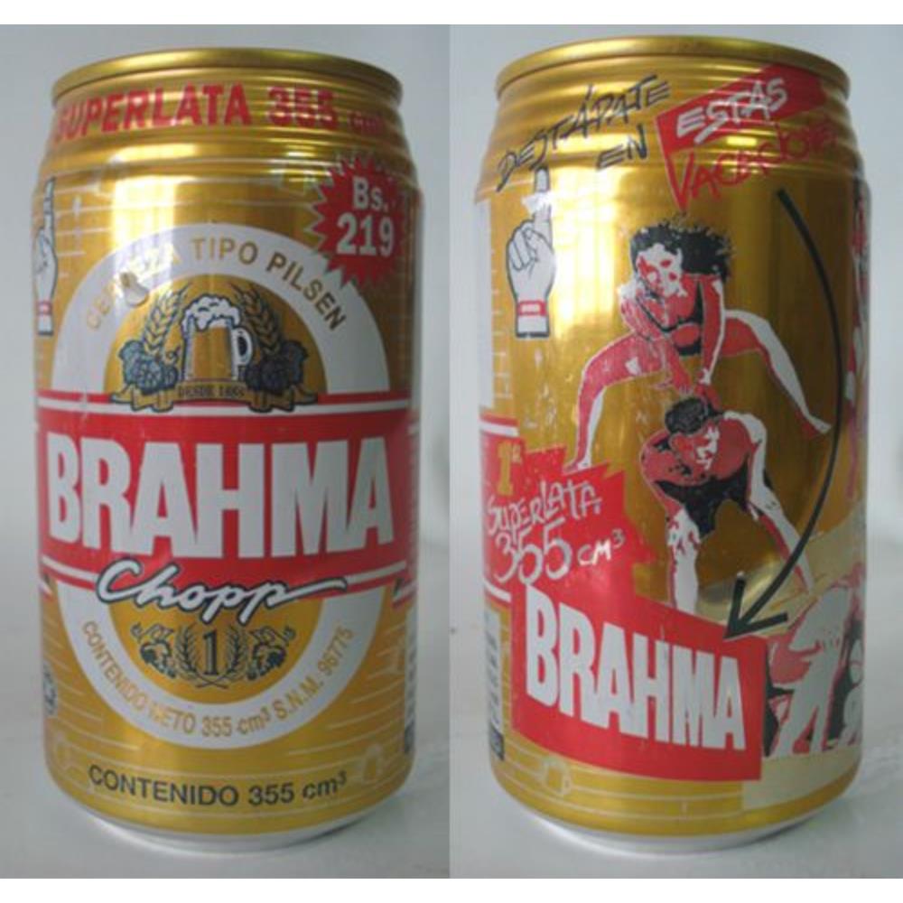 Lata Brahma Venezuela Super Lata 355 ml - Vacacion  (lata vazia)