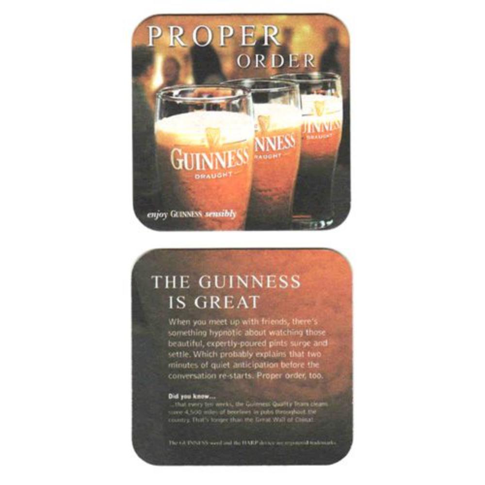 GUINNESS PROPER ORDER