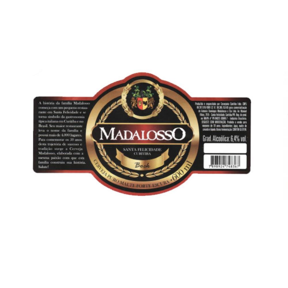 Madalosso Bock Cerveja Puro Malte Forte Escura 600