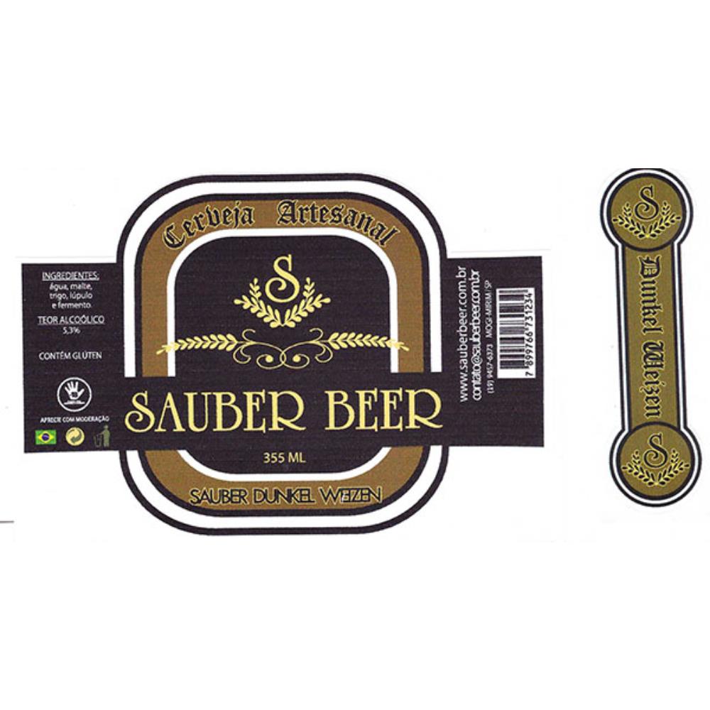 Sauber Beer Dunkel Weizen Rótulo 1