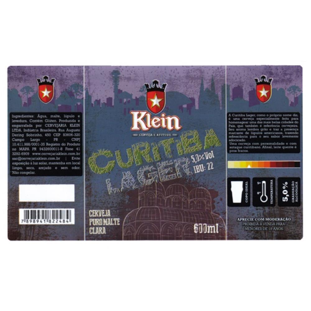 Klein Curitiba Lager 600 Ml