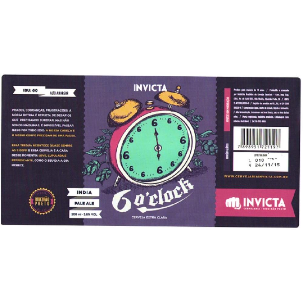 Invicta 6 O´clock India Pale Ale 500 ml