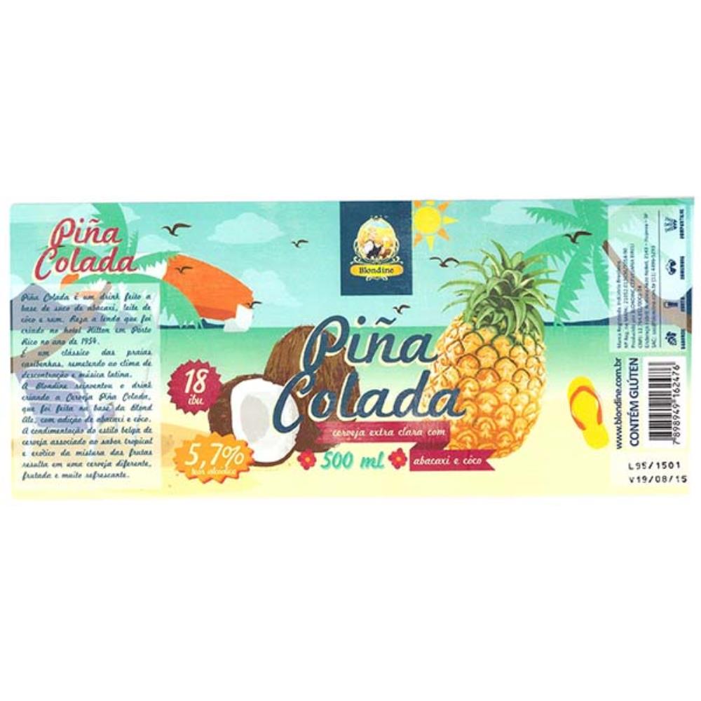 Blondine Piña Colada Extra Clara com abacaxi 500 m