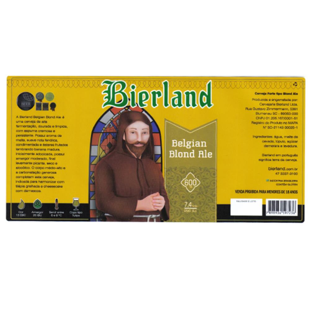 Bierland Belgian Blond Ale  600 ml