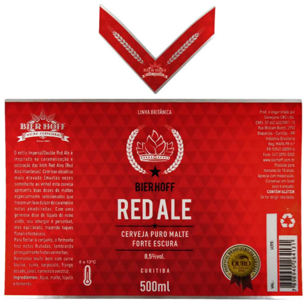 Bier Hoff Cerveja Gourmet Red Ale Medalha 500ml