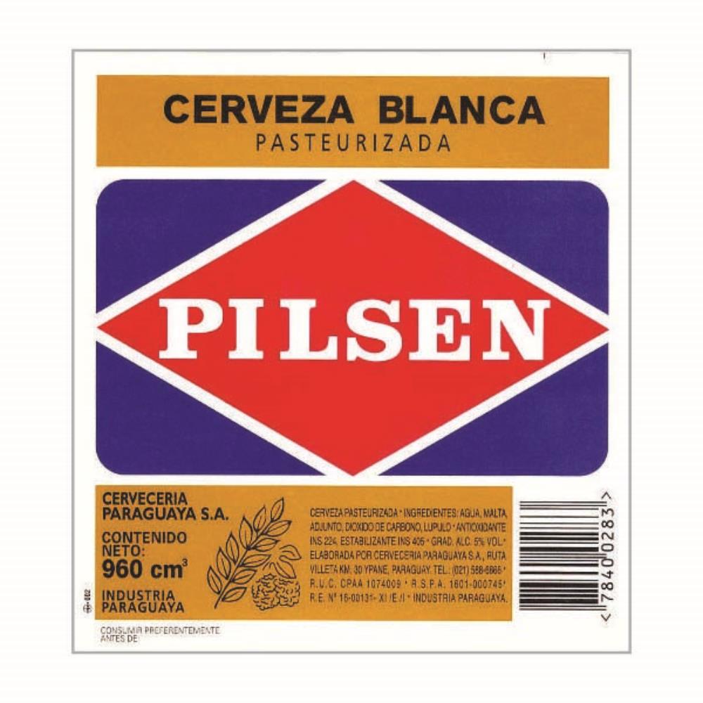 Paraguai Pilsen Cerveza Blanca 960cm³