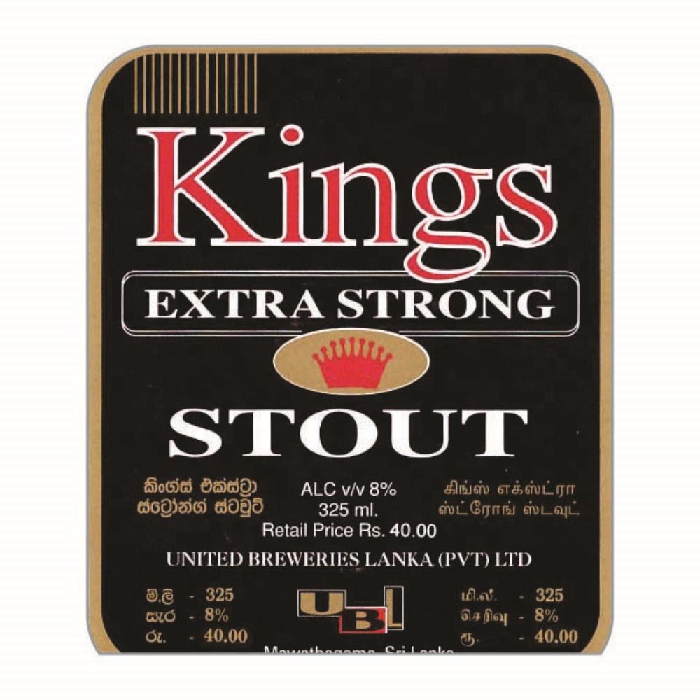 Sri Lanka Kings Extra Strong Stout 40