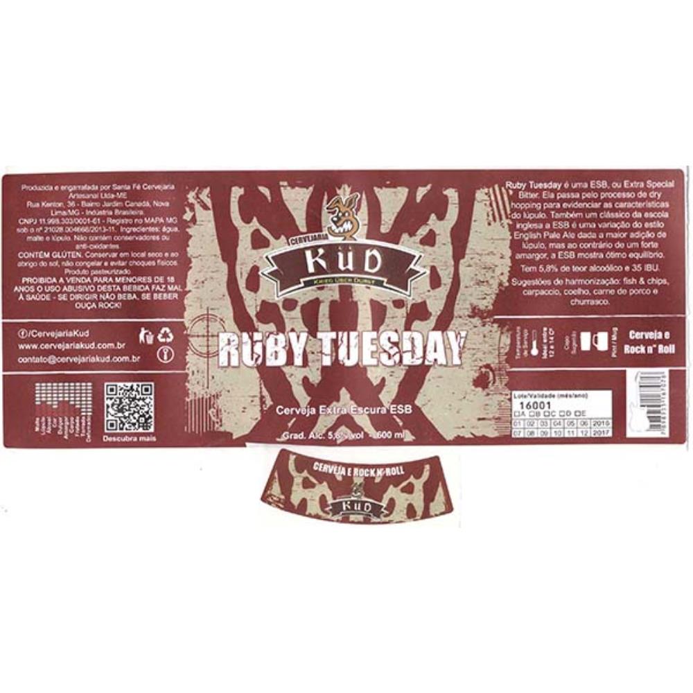 Cervejaria Kud - Ruby Tuesday 600 ml