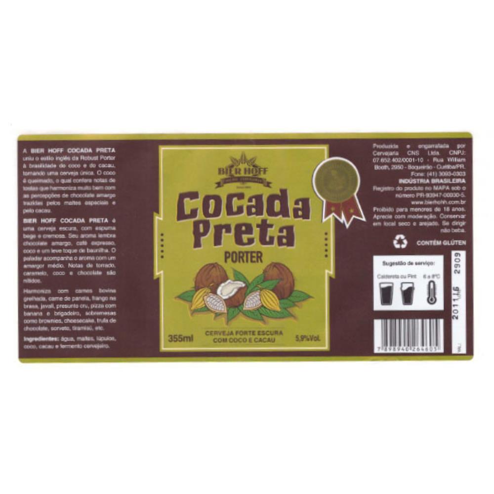 Bier Hoff Cocada Preta Porter 355ml