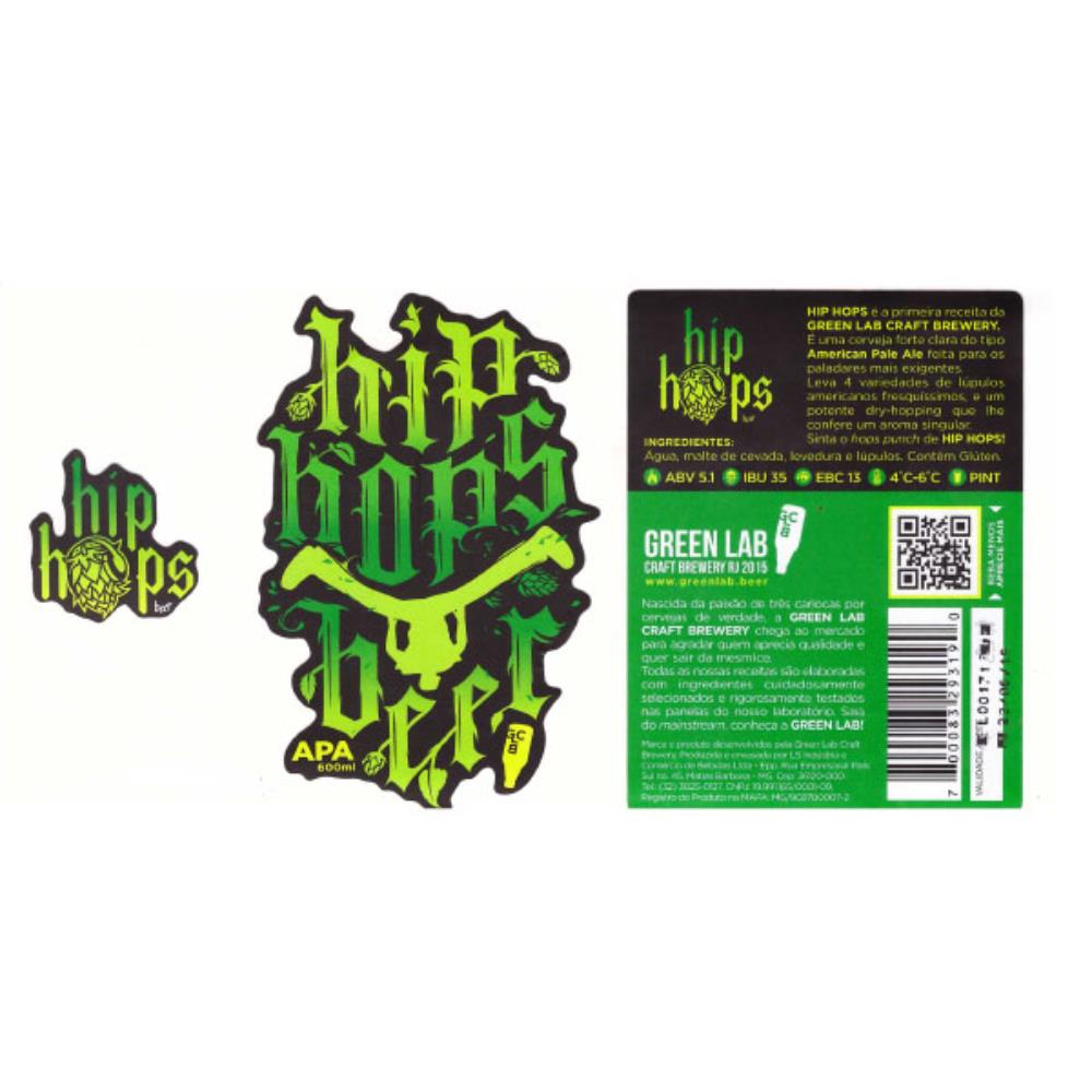 Hip Hops Beer Green Lab Craft Brewery 2015 600ml