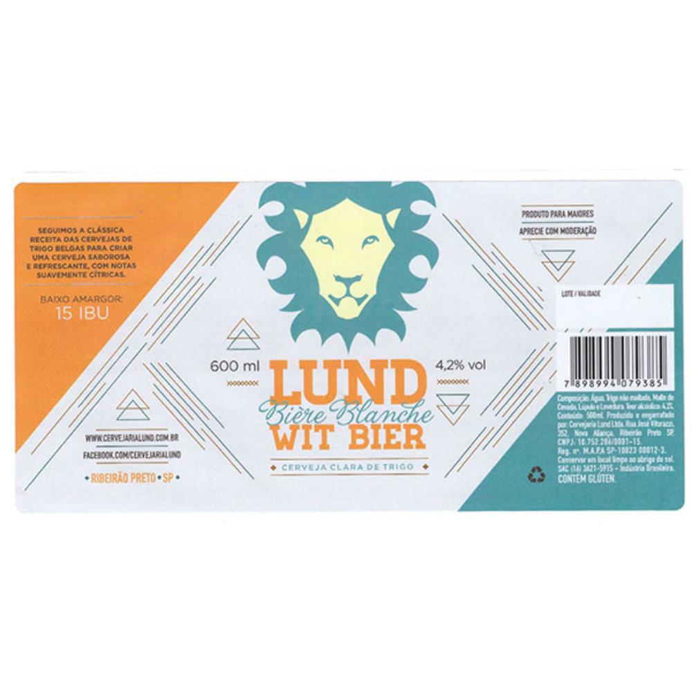 Lund Wit Bier Cerveja Clara de Trigo