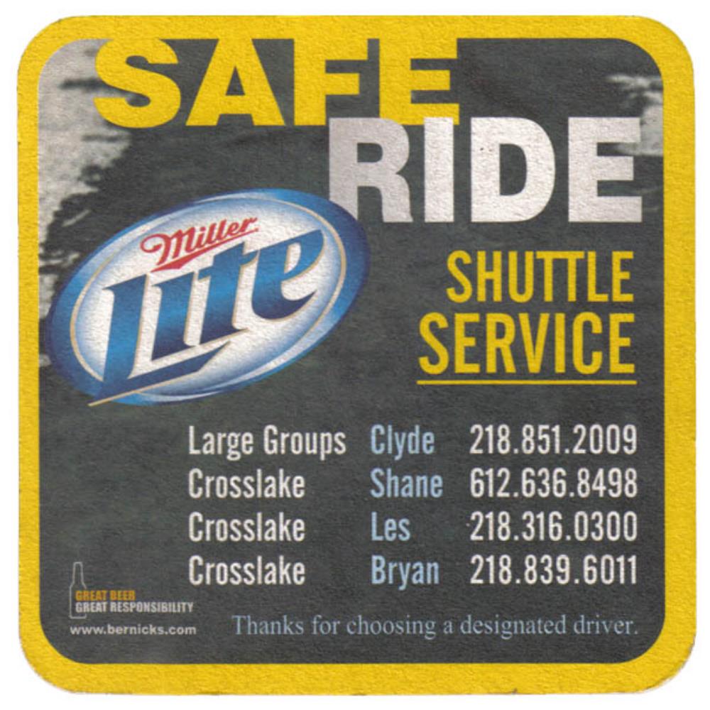 Estados Unidos Miller Lite Safe Ride Shttle Servic