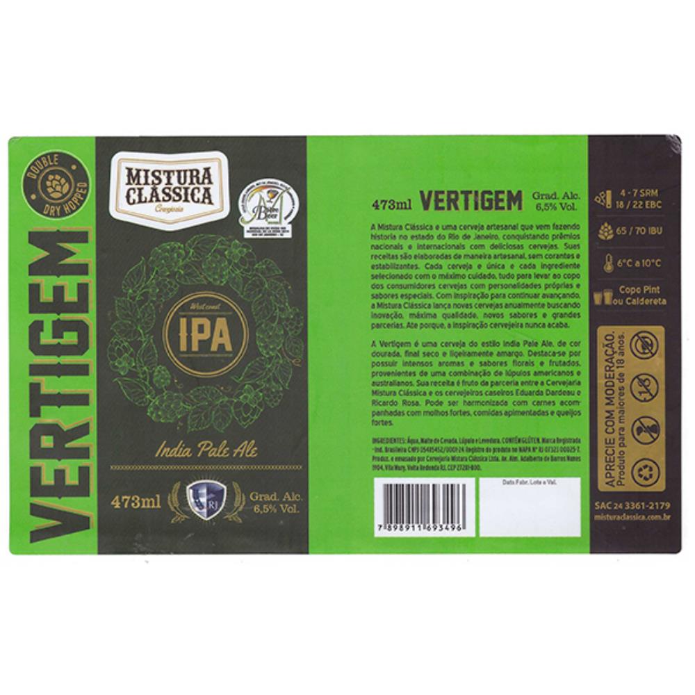 Mistura Classica VERTIGEM Double Dry Hopped 473 ml