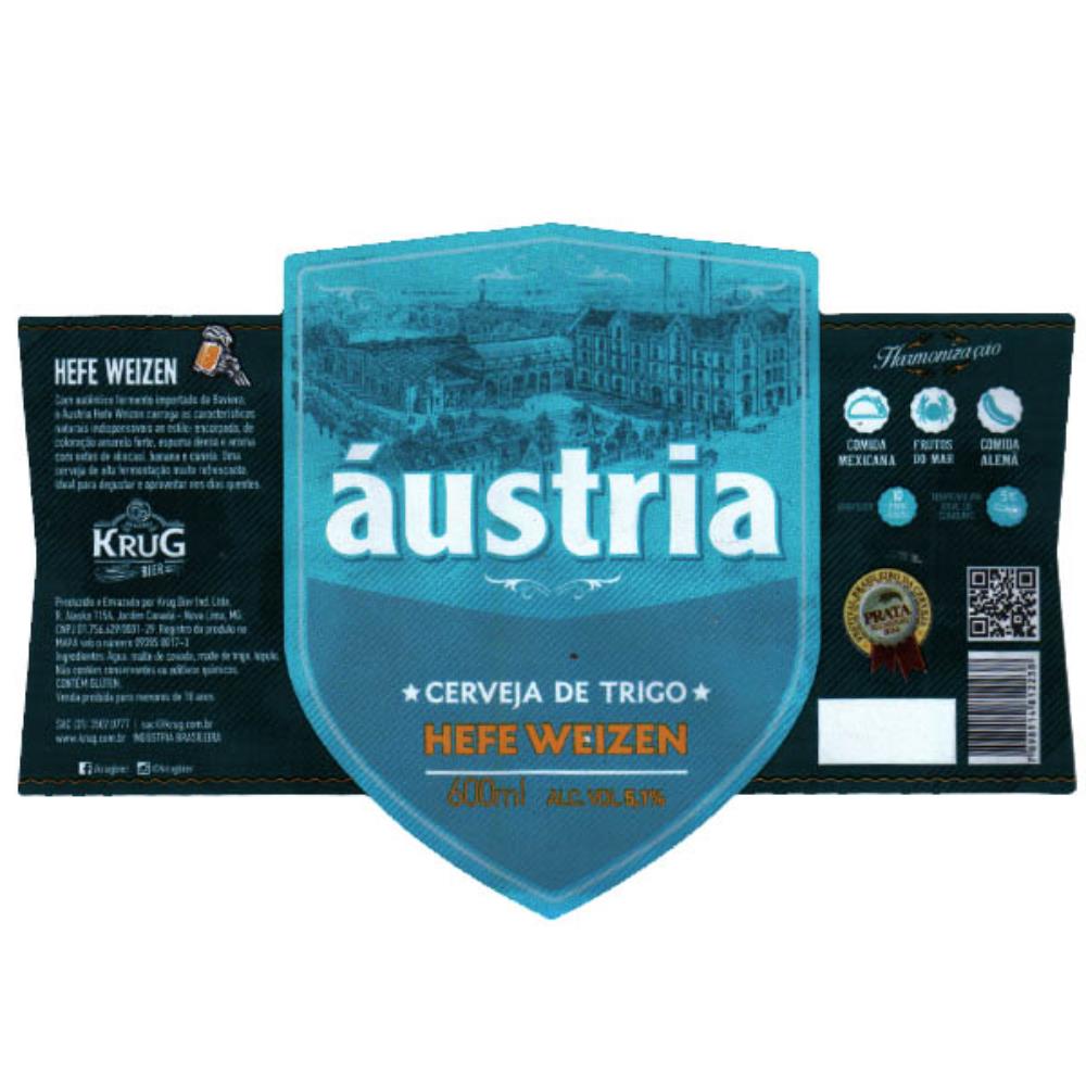 Krug bier Áustria Hefe Weizen 600ml