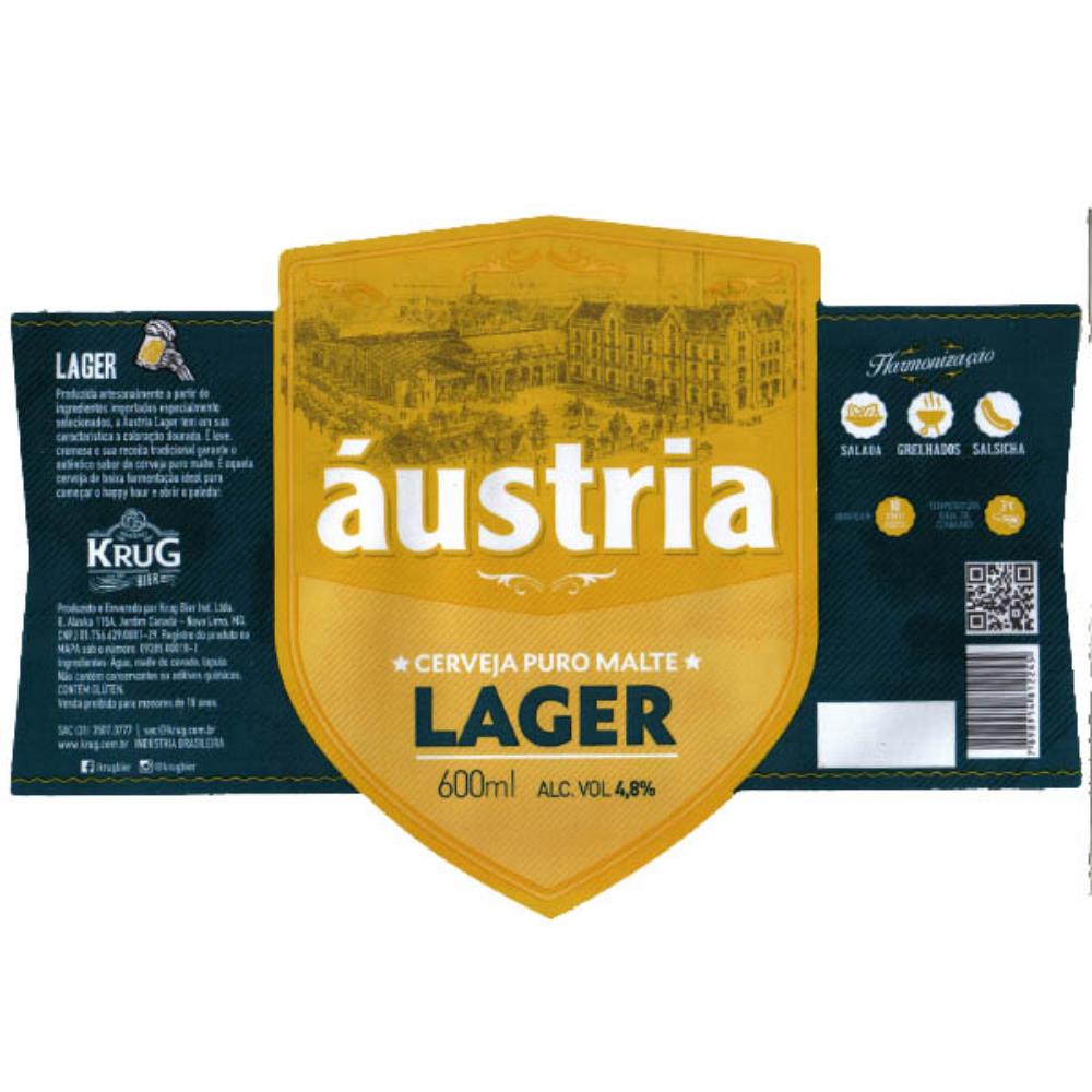 Krug Bier Áustria Lager 600ml