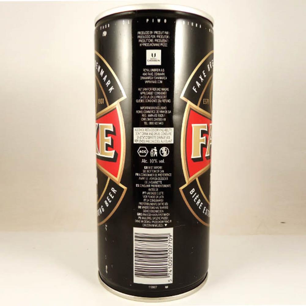 Dinamarca Faxe 10% Extra Strong Beer 1Lt (Lata vazia)