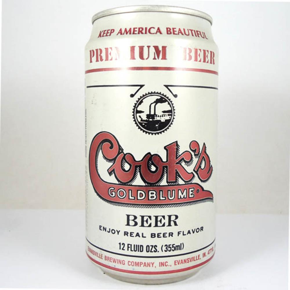 Lata de cerveja Estados Unidos Cooks Goldblume Kee