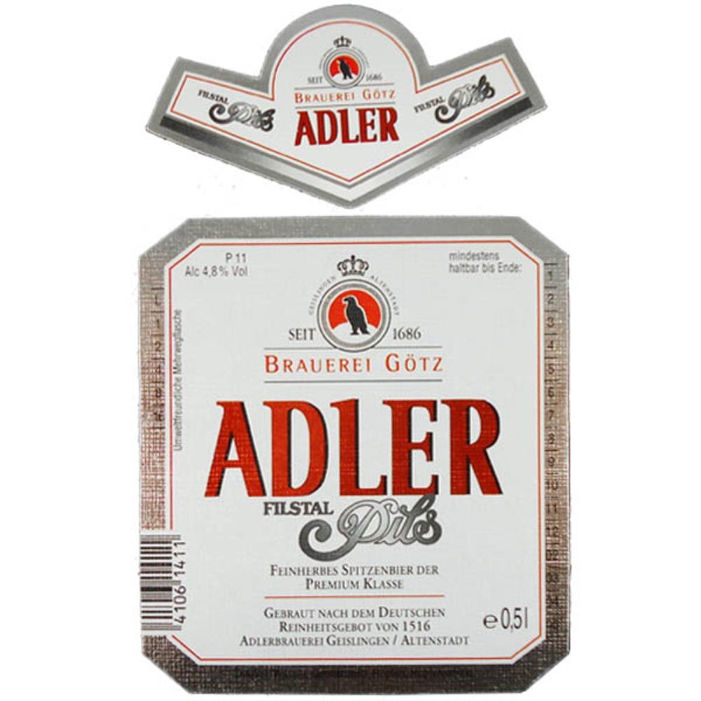 Rótulo de Cerveja Alemanha Adler Fistal Pils