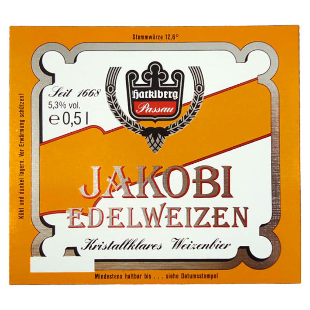 Rótulo de Cerveja Alemanha Hacklberg Jakobi Edelwe