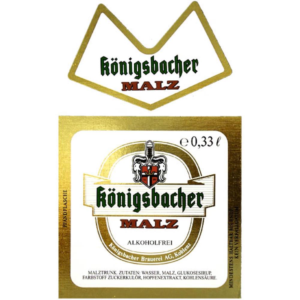 Rótulo de Cerveja Alemanha Konigsbacher Malz 330ml