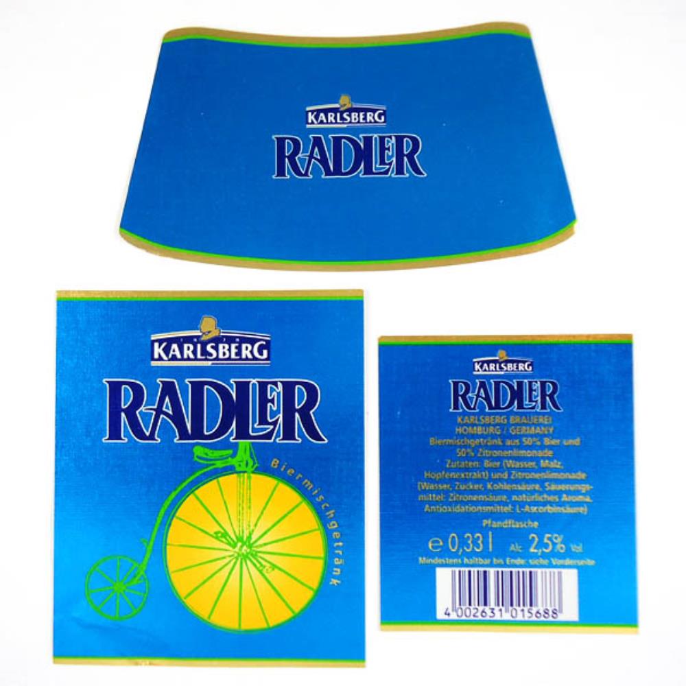 Rótulo de Cerveja Alemanha Karlsberg Radler 330ml 