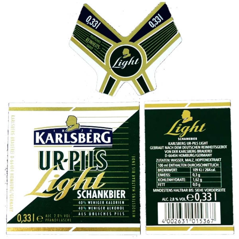Rótulo de Cerveja Alemanha Karlsberg Ur-Pils Light