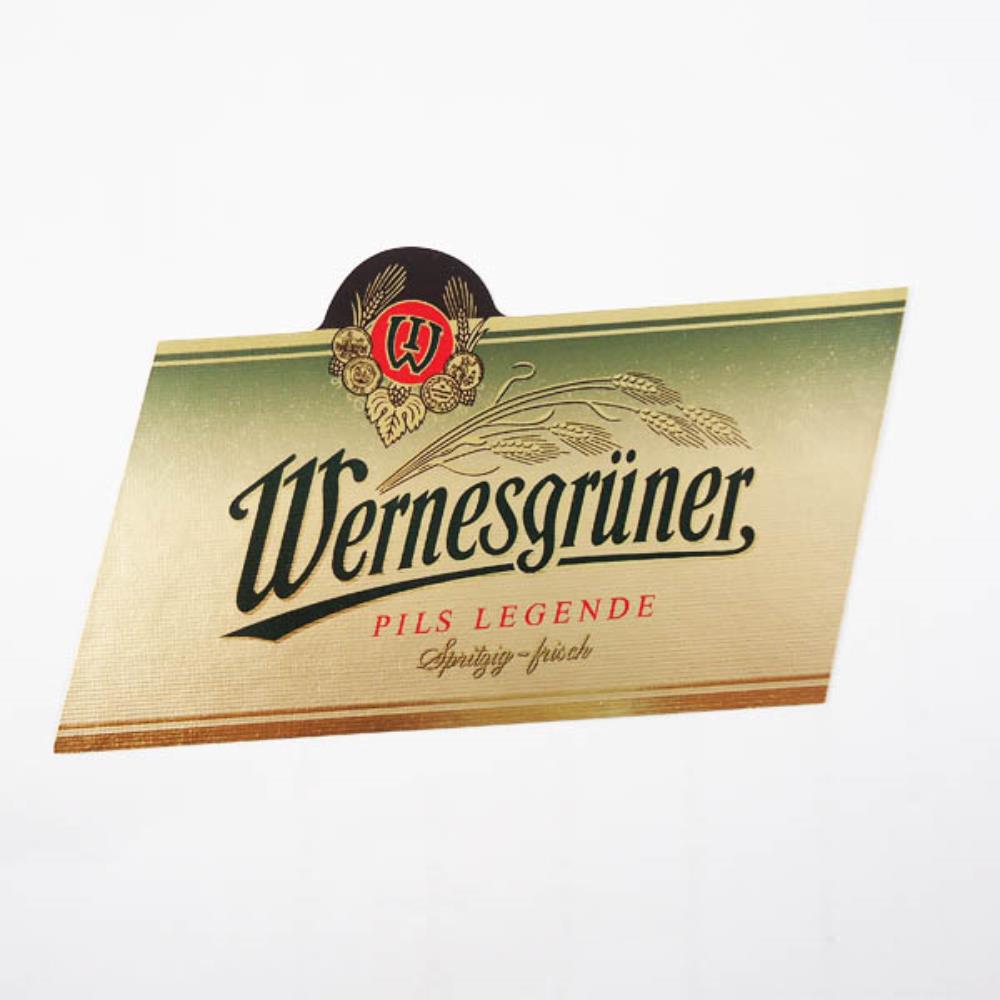 Rótulo de Cerveja Alemanha Wernesgrüner Pils Legen