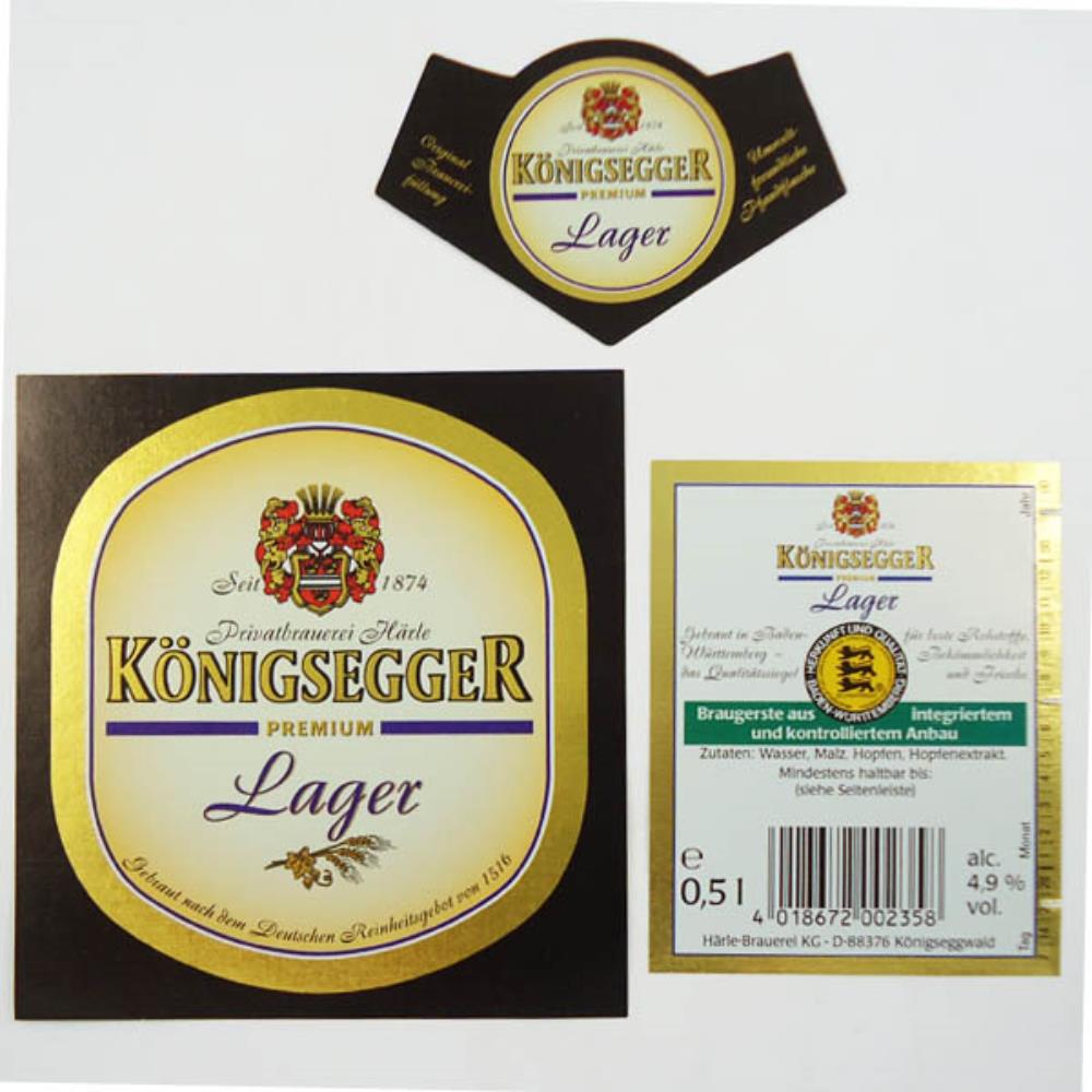 Rótulo de Cerveja Alemanha Konigsegger Lager