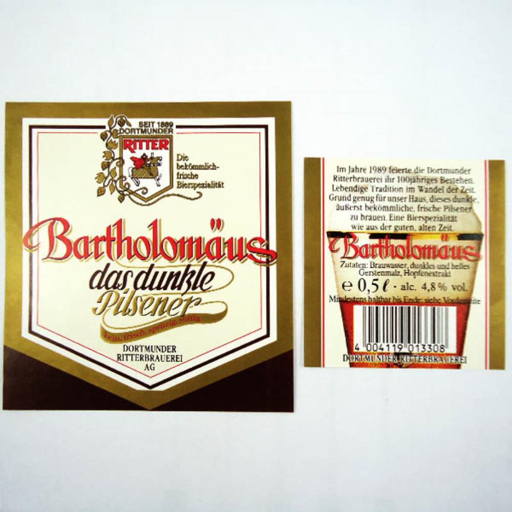 Rótulo de Cerveja Alemanha Ritter Bartholomaus das