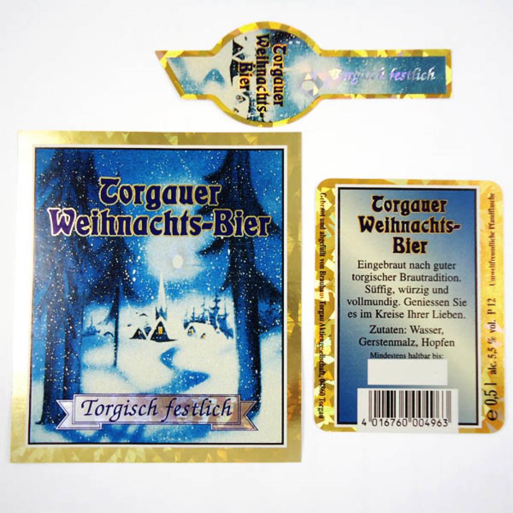 Rótulo de Cerveja Alemanha Torgau Torgauer Weihnac