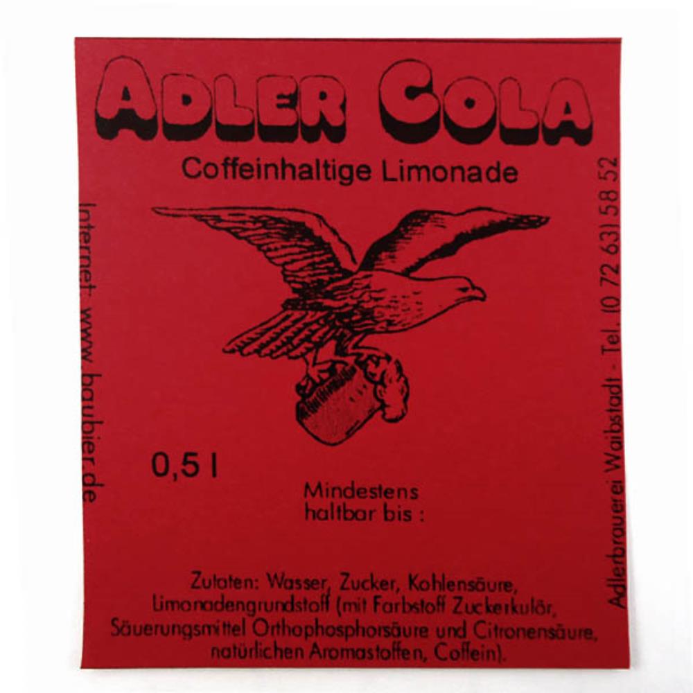Rótulo Alemanha Adler Cola Coffeinhaltige Limonade