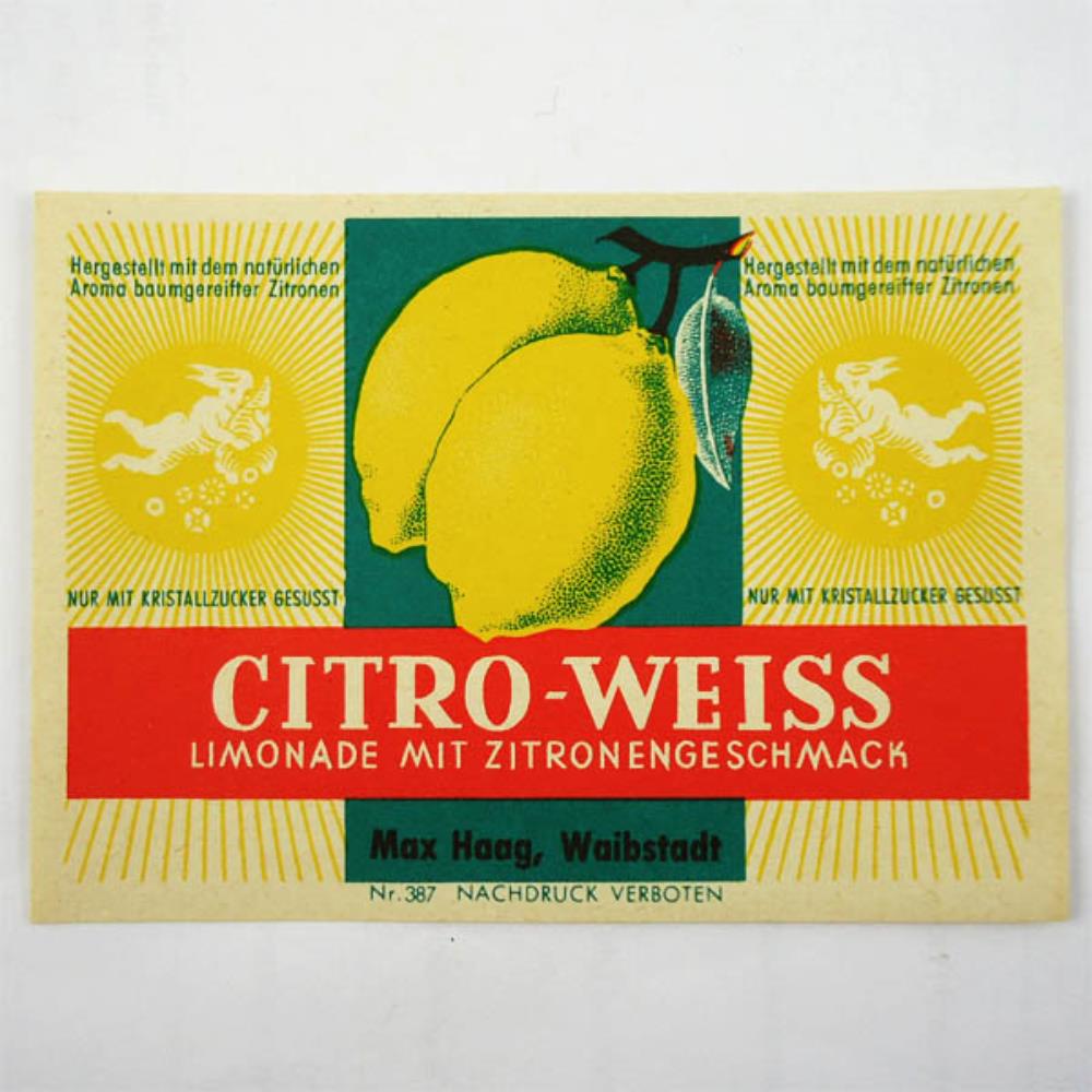 Rótulo Alemanha Citro-Weiss