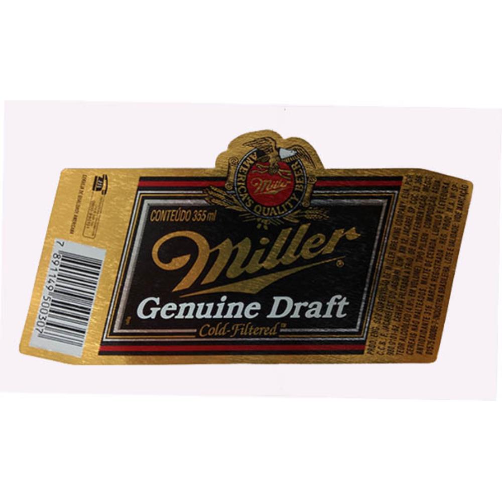 Rótulo de cerveja Miller Genuine Draft 4