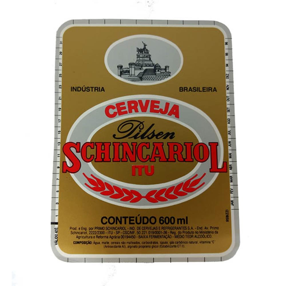 Schincariol Cerveja Pilsen 600 Ml 95 - 96..Sem cód