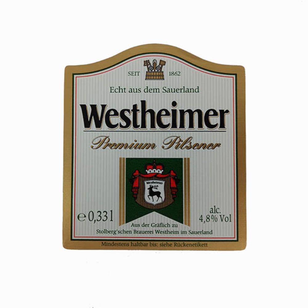 Rótulo de Cerveja Alemanha Westheimer Premium pils