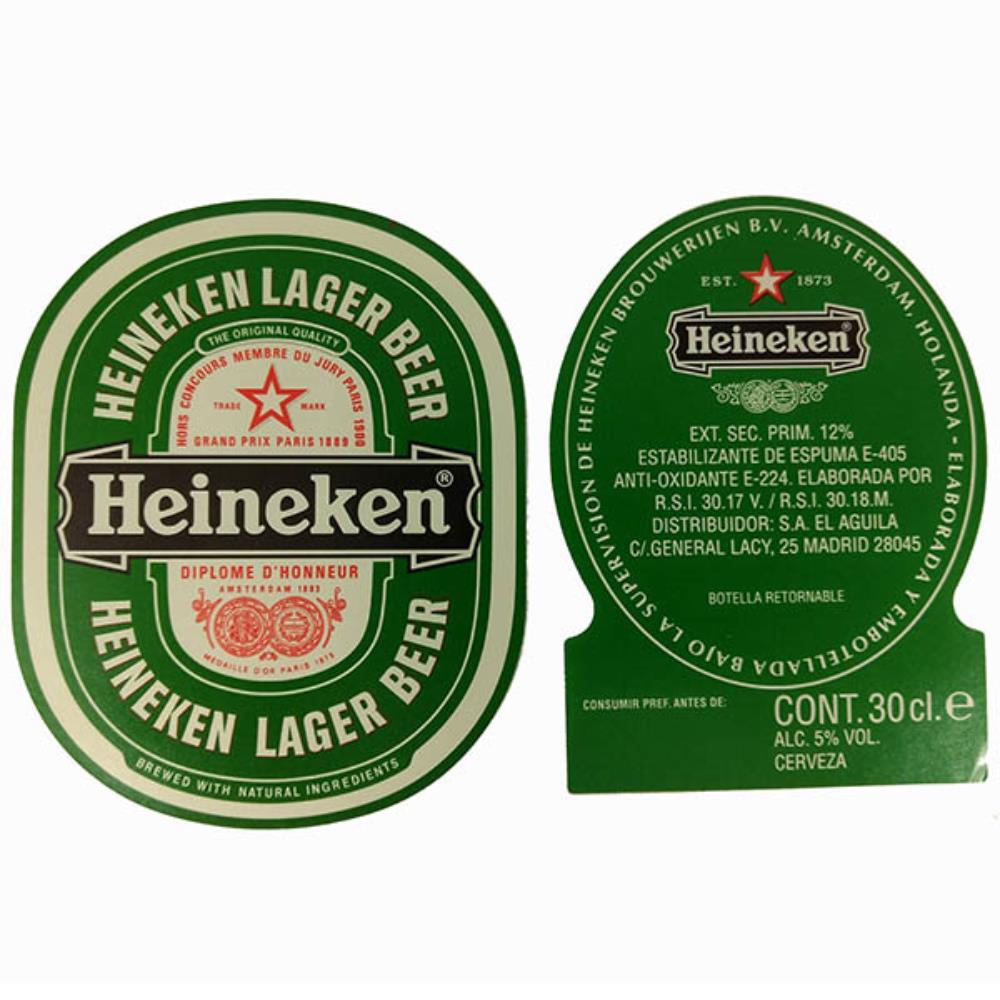 Rótulo De Cerveja Espanha Heineken 2