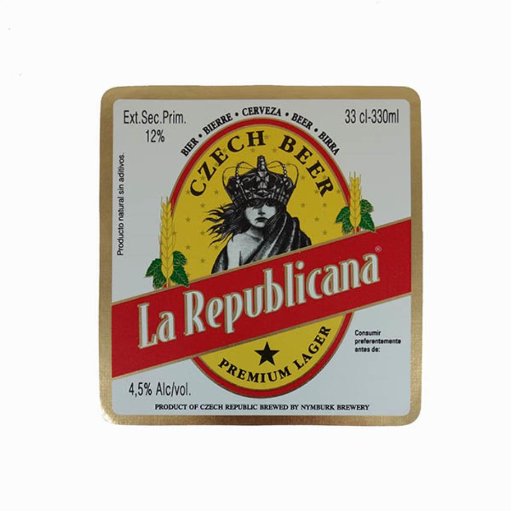 Rótulo De Cerveja Republica Tcheca la Republicana