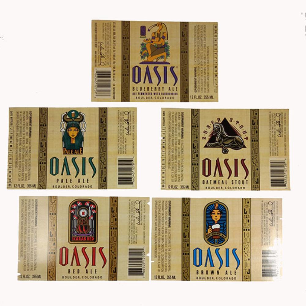 Rótulo de cerveja EUA Oasis set