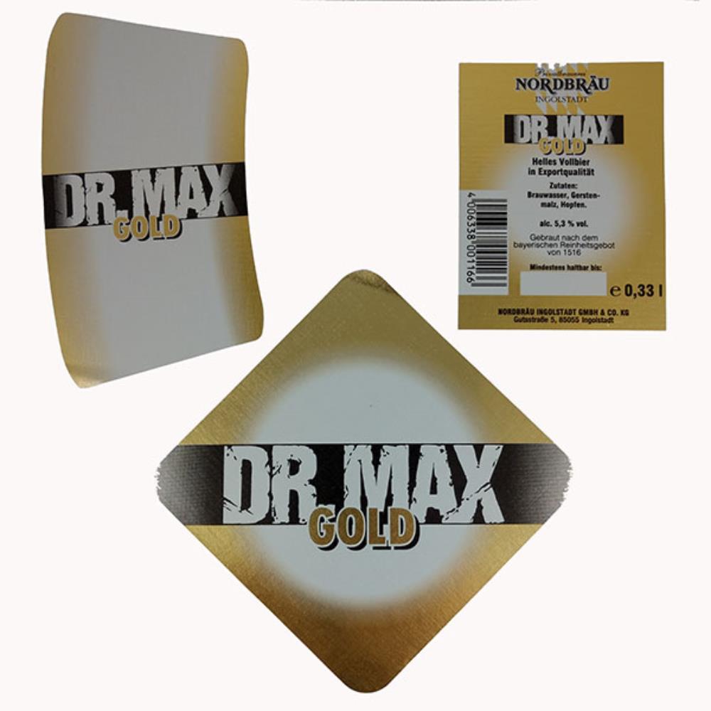 Rótulo de Cerveja Alemanha NordBrau Dr. Max Gold