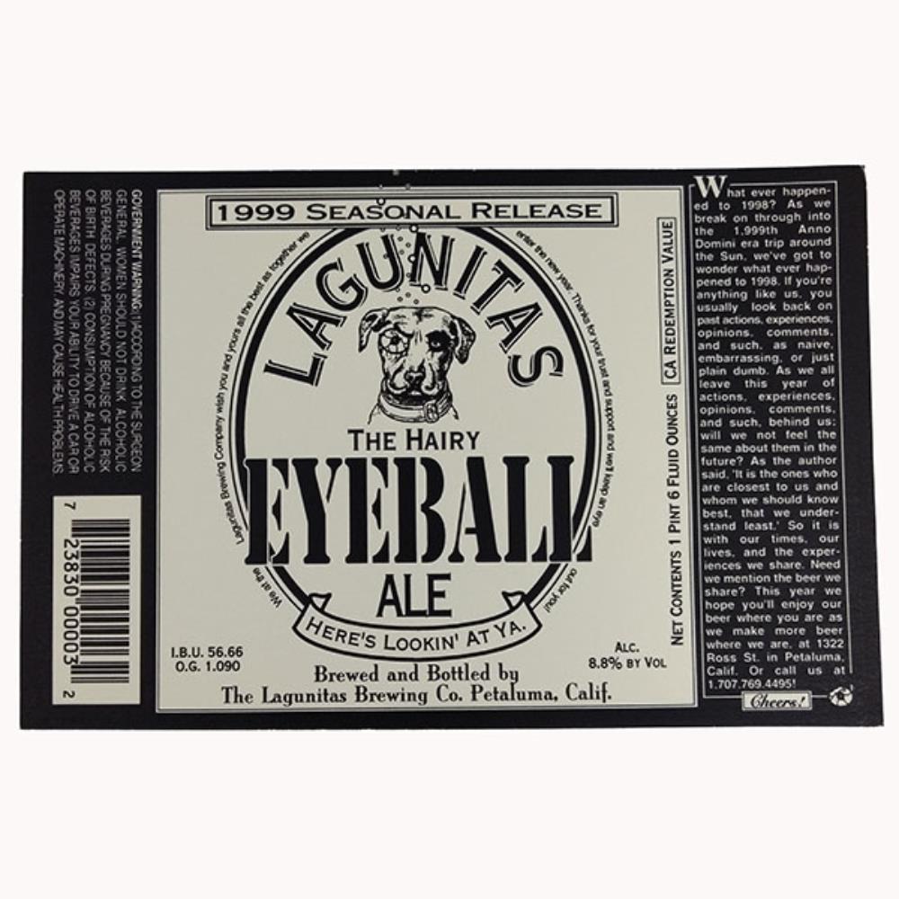 Rótulo de Cerveja EUA Lagutinas Eyeball ALE 1